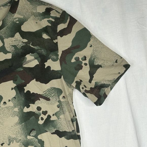 Nike Dri-Fit‎ T-Shirt Mens Small Camo Training Tee CU8519-342 Short Sleeve Crew - Picture 3 of 12
